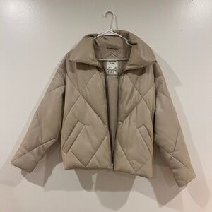 Abercrombie & Fitch Vegan Leather Puffer
